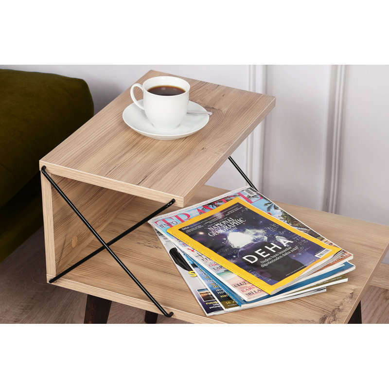 Hovig 50cm W Manufactured Wood Bedside Table, Pine