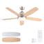 Ventilateur de plafond d'intérieur en nickel brossé de 52 pouces avec lumière DEL intégrée et moteur à courant continu