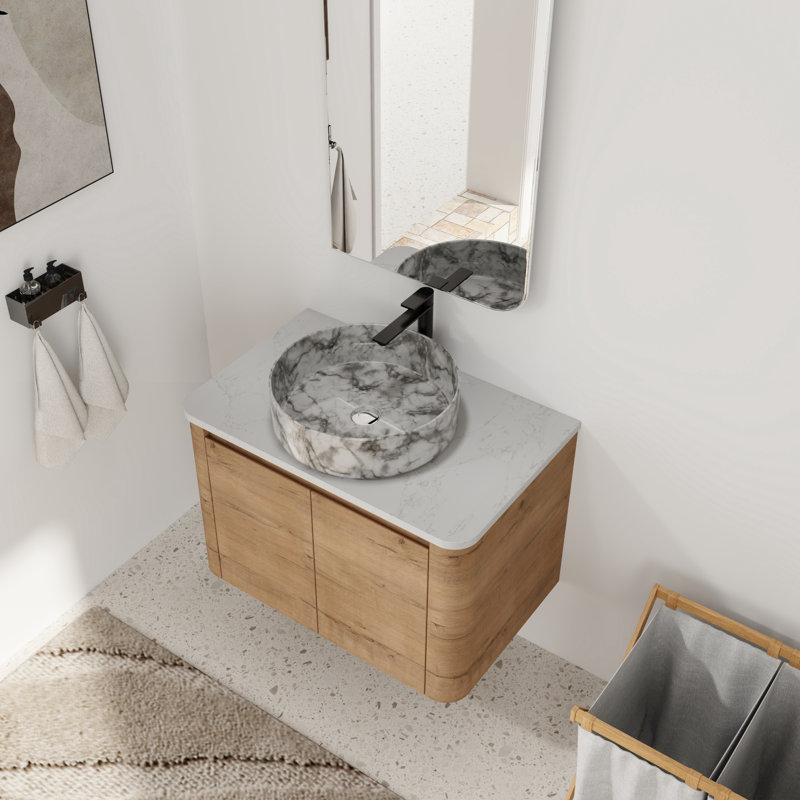 Meuble-lavabo simple 30 po avec comptoir en pierre reconstituée