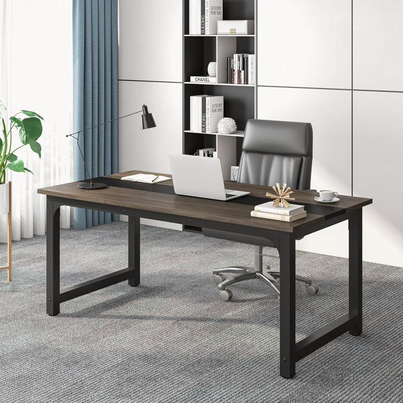 Waltman Desk, White, 29.52" H x 62.99" W x 31.49" D