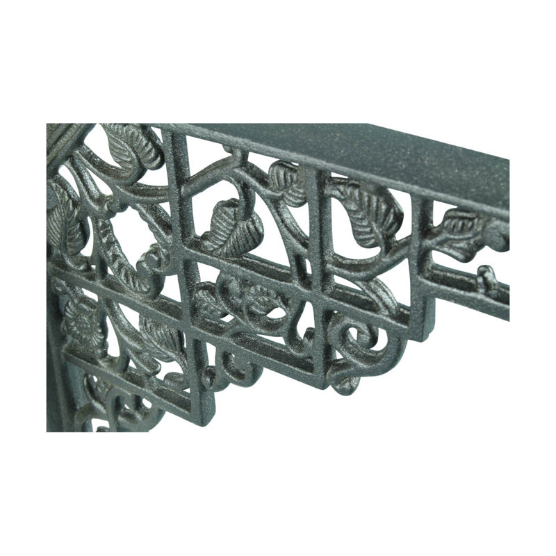 Le support de tablette noir supporte le rangement flottant antique en aluminium