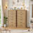 Arihana 53''H Vintage 6-Drawer Tall Dresser - Rustic Engineered Wood Chest with Fluted Detailing & Metal Handles, Space-Saving Vertical Design, Anti-Tip Kit Included, Multi-Functional Storage for Bedroom/Entryway