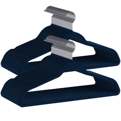Paquet de 60 cintres en velours de qualité supérieure - H 9,25 po ultra-mince, antidérapant, robuste, crochet pivotant à 360 °, peu encombrant, organisateurs de garde-robe pour chemises, pantalons et plus