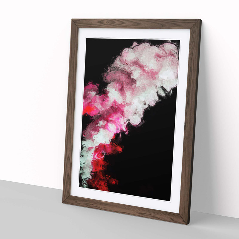 Liquid Bloom in Abstract - Picture Frame Graphic Art Print, Walnut, 76cm H x 50cm W x 2cm D