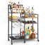 Chariot-bar roulant avec porte-verres à vin-1222998635-1222998633