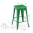 Kohki 24" Counter Stool Metal Bar Stools Counter Height Barstools Backless Indoor/Outdoor Bar Stools Kitchen Counter Stools Chairs(Set of 2)-1521817816-1521817809