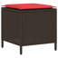  Ensemble de canapé de patio 4 pièces avec coussins en rotin de polyester brun-218455817
