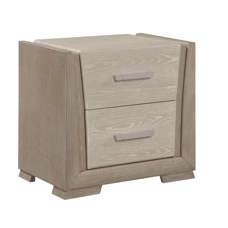 Ensemble de 2 tables de chevet contemporaines avec tiroirs de rangement, Ensemble de 2