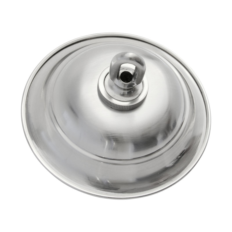 Auvent rond à médaillon rond, Nickel brossé