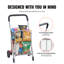 Chariot pliant, capacité de charge maximale de 66 lb, chariot utilitaire d'épicerie-108211052