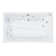 60" L X 43" W Drop In Combination Acrylic Bathtub with Center Drain in White