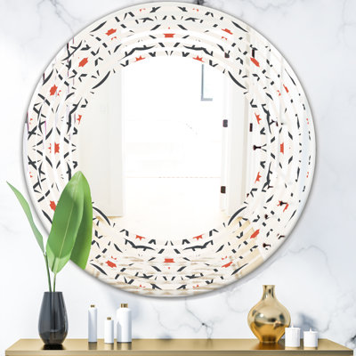 Miroir mural sans cadre abstrait V Wave