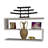Modern Wall Shelf (2 Pieces), White, 23.6 x 7.1 x 5.7 inches | 100% Melamine Coated Particle Board, Thickness: 0.7 inches | Versatile Design for Home & Office, Space-Saving & Stylish Storage Solution
