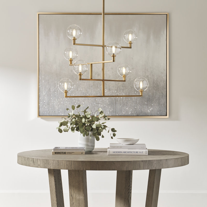 Gambit 8 - Light Chandelier, Yes, Aged Brass