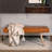 Enterprise Mango Wood and Leather Grid Bench-732580731