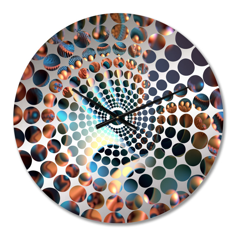 Sossity - Horloge murale géométrique abstraite, Médium