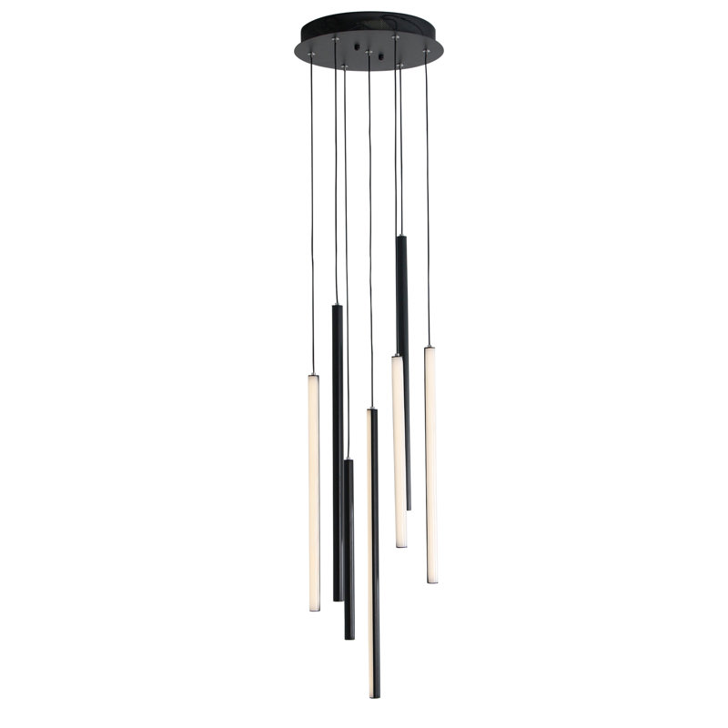 Luminaire suspendu moderne avec lustre moderne pour îlot de cuisine à intensité variable, H 82 po x l 11,8 po x P 11,8 po