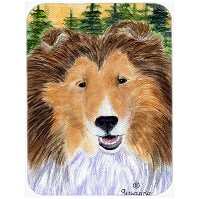 Caroline's Treasures Sheltie Glass Cutting Board