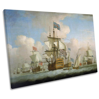 Peter Monamy English Fleet Anchor - Wrapped Canvas Print