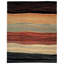 Wool Striped Area Rug in Black/Brown/Red-949110593