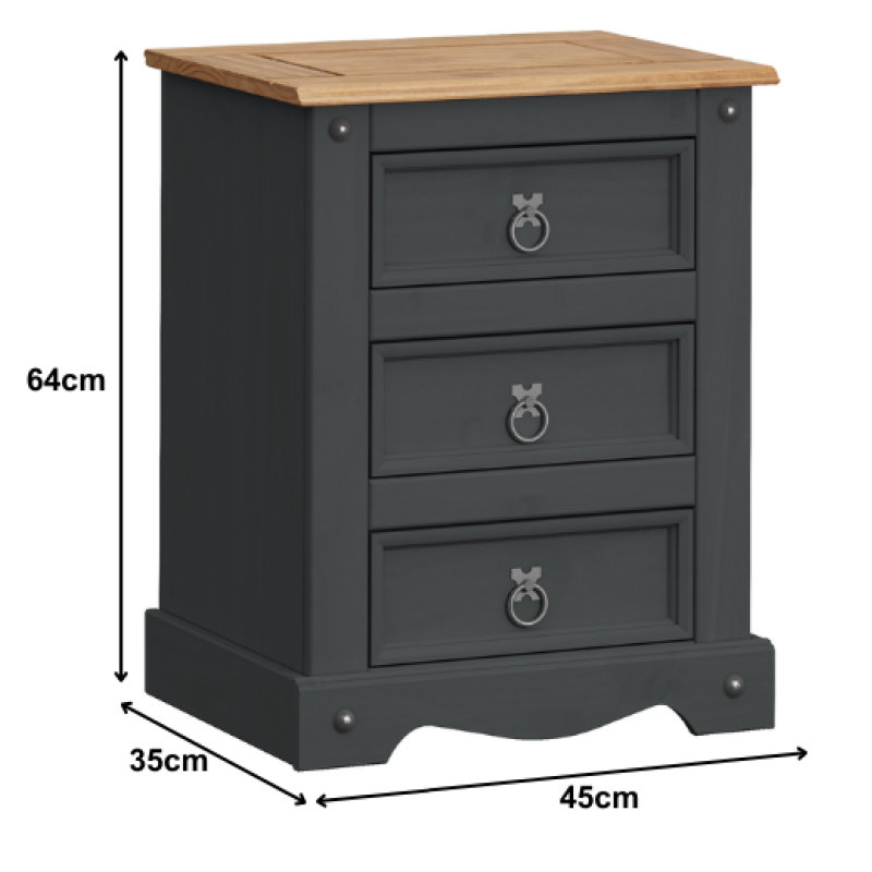Gennep 45cm W Solid Wood Bedside Table