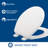 Linden Round Slow Close Toilet Seat, Non Slip Heavy Duty Wood, Easy Install, White