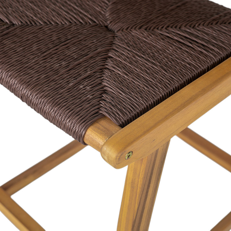 Tabouret de bar d'extérieur en bois d'acacia - Teck