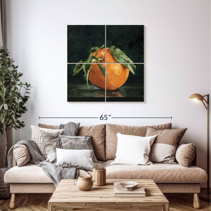Yarlin Dark Orange Still Life II, 38" H x 38" W