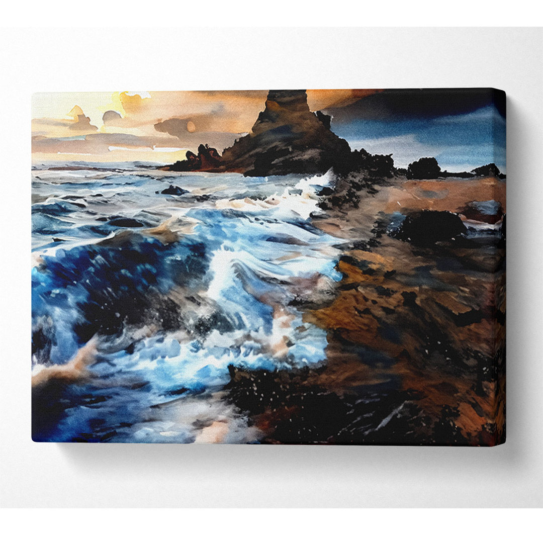 Ocean Waves Movement - Wrapped Canvas Kunstdrucke