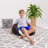 Bean Bag Chair for Kids, Teens, and Adults - Filled with Soft Beads, Includes Removable and Machine Washable Cover - Multiple Colors, Sizes and Fabrics including Soft Nylon & Canvas with Patterns-1785356751-1782650957