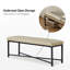 Anahli 50.5'' W Modern Genuine Leather Bench with Button-tufted and Metal Legs-1536914463