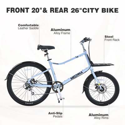 7 Speed, Aluminum Alloy  Frame, Multiple Colors 26 Inch Bike,Cargo Bike For Women And Men