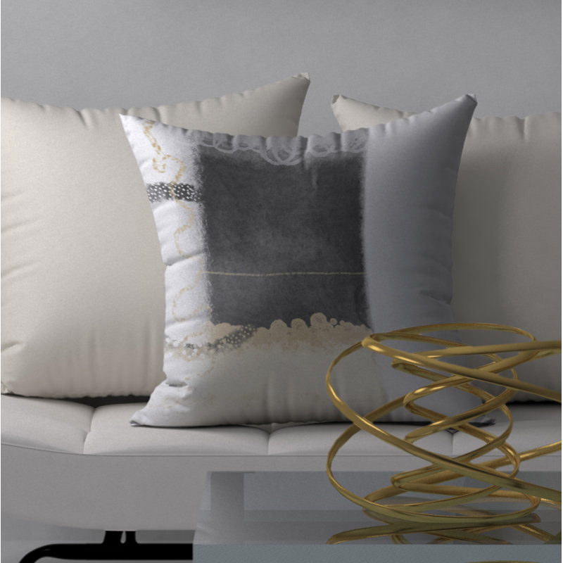 Housse de coussin décorative carrée et insert, 24" X 24"
