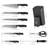 9-Piece Japanese Damascus Kitchen Knife Set with Block