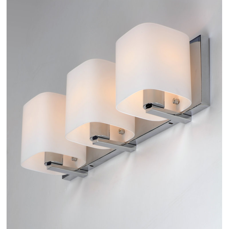 Éclairage de salle de bain à intensité variable 3 lumières Aubepine, Chrome poli