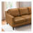 Cooper Mid Century Modern Tan Leather Sofa