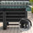 Gillet 7-Piece 6-Person Outdoor Patio All-Aluminum Sectional Conversation Set with 60,000 BTU Fire Pit Table and 4" High-Resilience Foam Cushions-36699962
