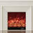 Beige Solid Wood Electric Fireplace