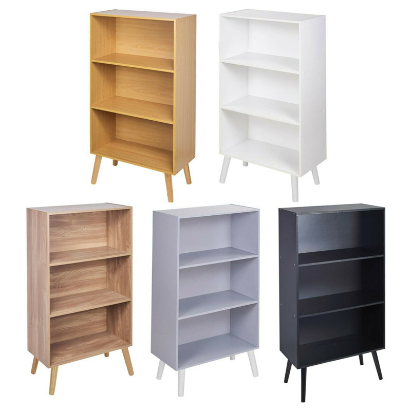Gueye 152.4 cm W Standard Bookcase, Black/White