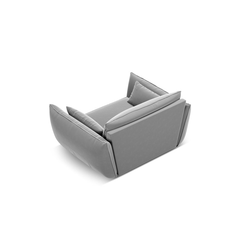 Lindasy Velvet Armchair, Grey 100% Polyester