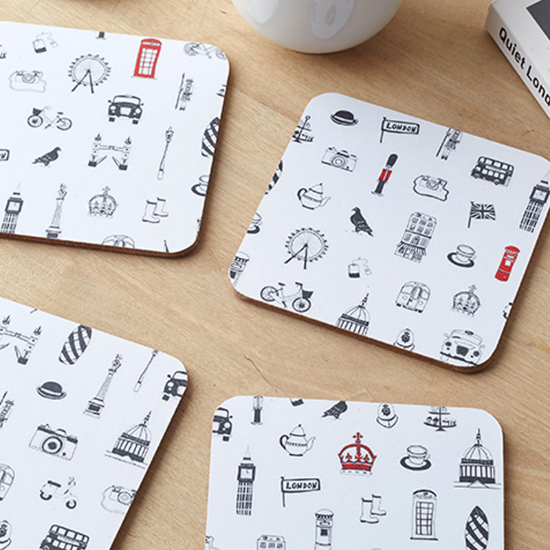 Victoria Eggs Simply London Charcoal Coaster