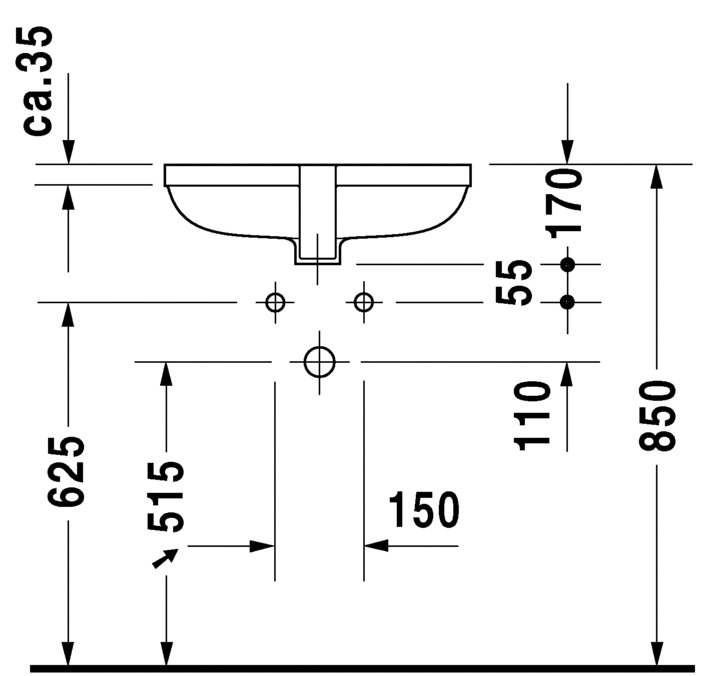 Happy D.2 Ceramic Oval Undermount Bathroom Sink with Overflow