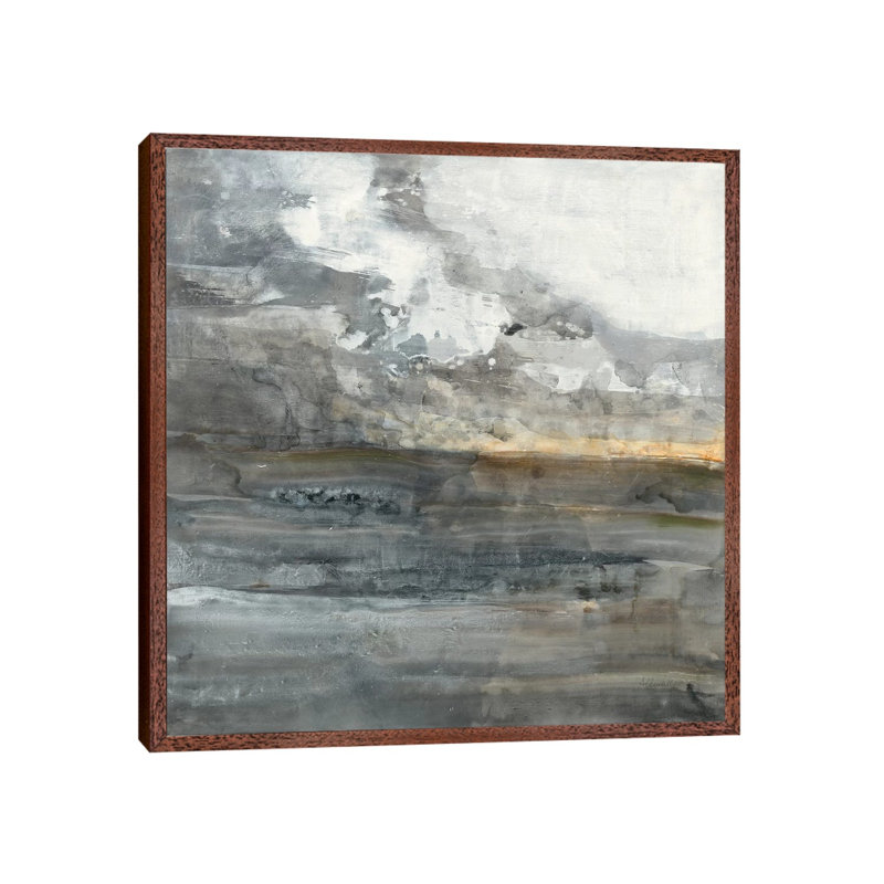 Thunder Road by Albena Hristova - Painting on Canvas, Classic Brown Wood Framed, 66.04cm H x 66.04cm W x 3.81cm D