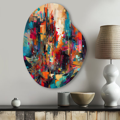 Cheuk - décoration murale géométrique asymétrique en métal, reproduction d'art moderne de forme unique