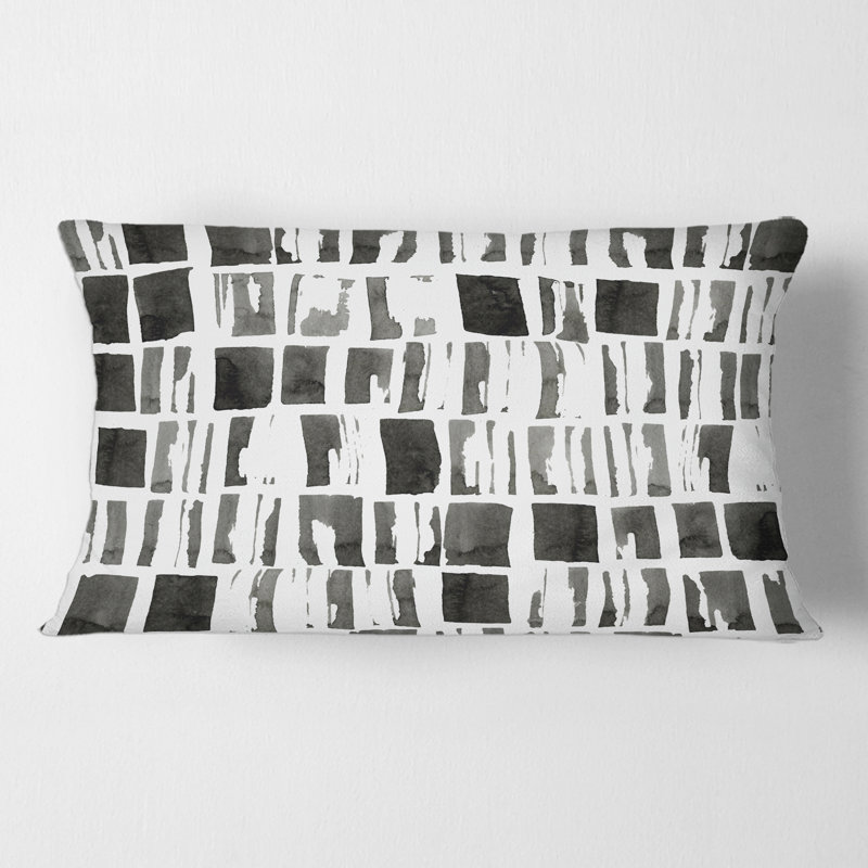 Monochrome Bricks Rectangular Pillow Cover & Insert