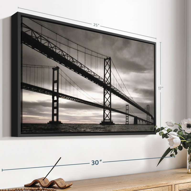 Impression sur toile Chesapeake Bridge, H 17 po x l 25 po
