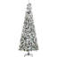 Arbre de Noël artificiel enneigé 9 pi avec des branches de pin réalistes, pommes de pin, baies rouges, ouverture automatique-210049976