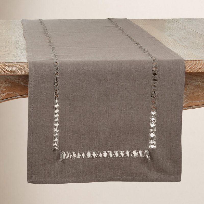 Garbo Rectangular Table Runner, Slate