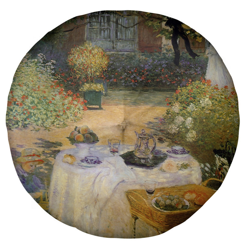 Coussin de plancher repas claude monet the, 27,5 po x 55,5 po