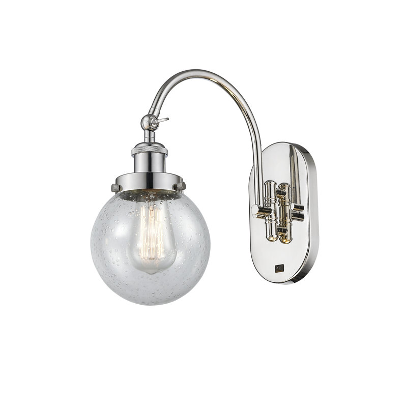 Applique articulée à 1 lumière à intensité variable Shauna, Ampoule non incluse, Nickel poli
